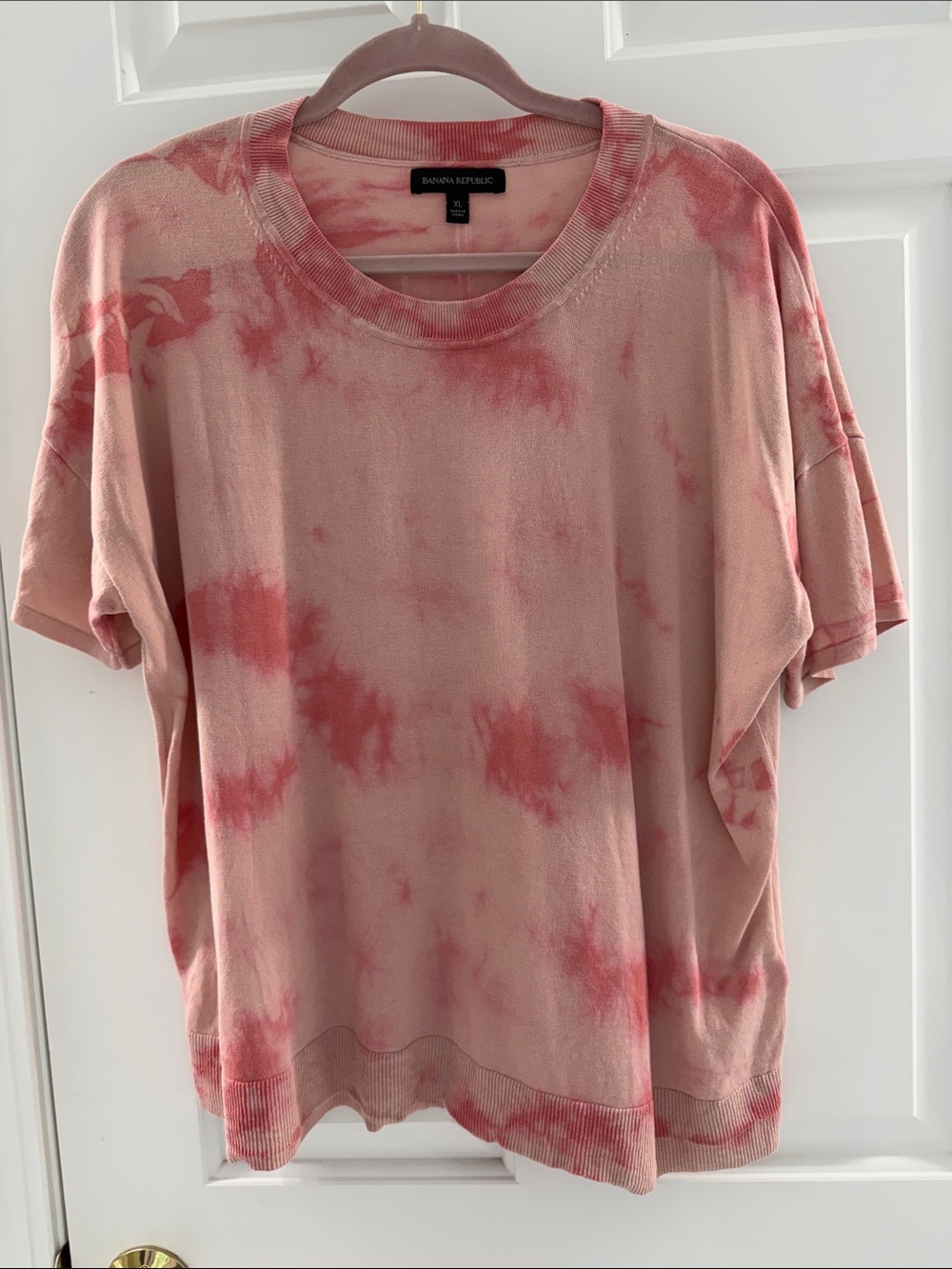 Banana Republic Blush Pink Tie-Dye Short Sleeve Tee